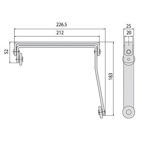 Координатор закрывания CISA 07084.11 регулируемый для двухстворчатых дверей - Фото №7