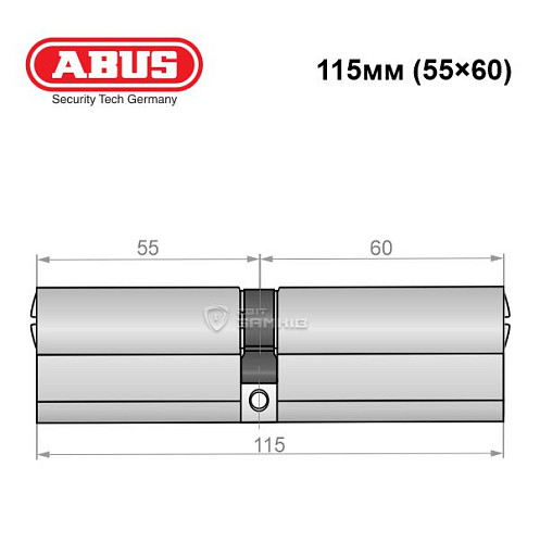 Цилиндр ABUS Bravus 4000 Compact 115 (55*60) никель сатин - Фото №7