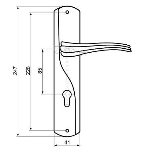 Ручки на планке OZCANLAR Florida Yale 85 сатин/золото - Фото №2