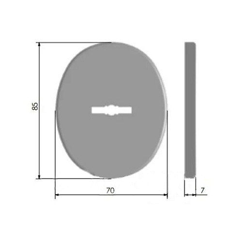 Накладка сувальдный AZZI FAUSTO MDM/85Х70/O внешняя 85Х70 полированная латунь - Фото №2