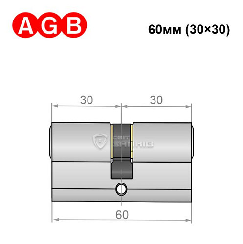 Циліндр AGB MOD 600 60 (30*30) хром полірований - Фото №5