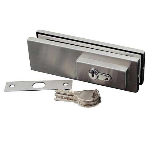 Замок накладной GLASS-M-TECH EK-51 для барных стеклянных дверей сатин - Фото №3