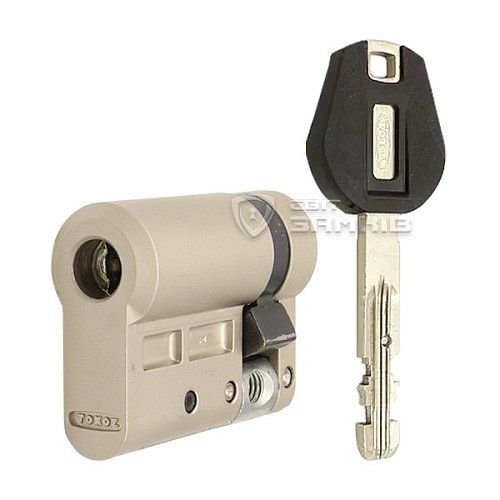 Циліндр половинка TOKOZ Pro400 83 (73H*10) (H - гартована сторона) нікель матовий - Фото №1