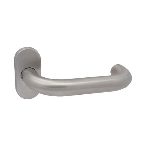 Ручки на розеті ABARO Valencia MM овальна розета нержавіюча сталь - Фото №2