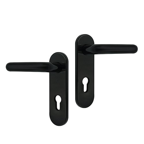 Ручки протипожежні на планці MARVON SP1 натискна-натискна 72мм чорний глянець - Фото №1