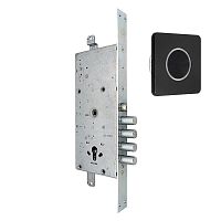 Розумний замок CISA DOMO Connexa E6537.28 ел.моторний+ кнопка-контроллер CISA Button квадратна чорна