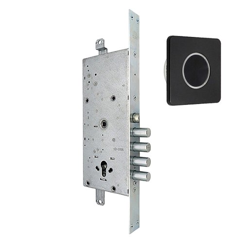 Розумний замок CISA DOMO Connexa E6537.28 ел.моторний+ кнопка-контроллер CISA Button квадратна чорна - Фото №1