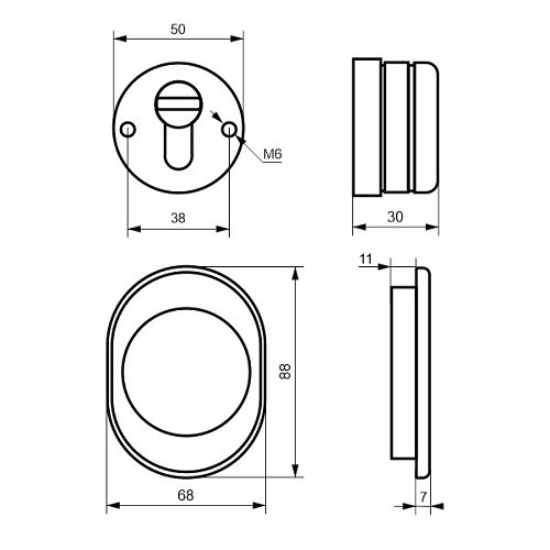 Протектор DISEC CONTRO CD2100 30/40мм бронза PVD - Фото №5