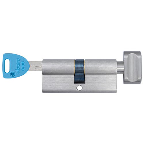 Циліндр ABARO B100 90T (60*30T) Ni нікель сатин 5 ключів - Фото №7