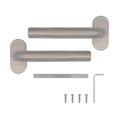 Ручки на розетте ABARO Rimini MM овальная розетта нержавеющая сталь - Фото №7