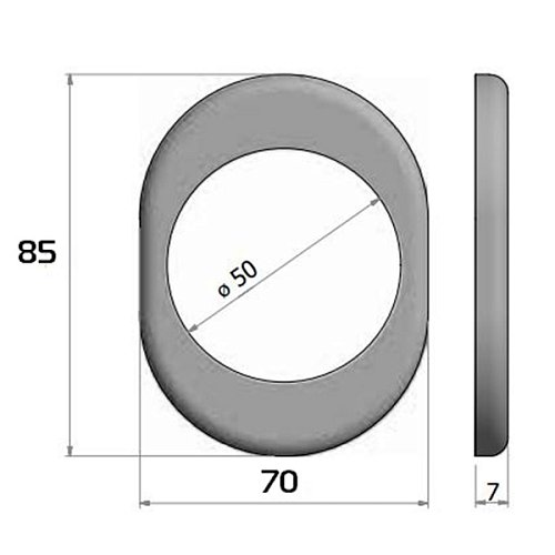 Накладка на протектор AZZI FAUSTO ME50/OG внешняя 85x70 бронза - Фото №2