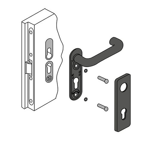 Ручка для антипаники наружная MARVON SP11 нажимная черный матовый - Фото №6