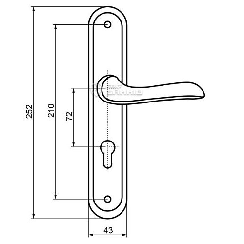 Ручки на планке OZCANLAR Selin Yale 72 матовая бронза - Фото №4