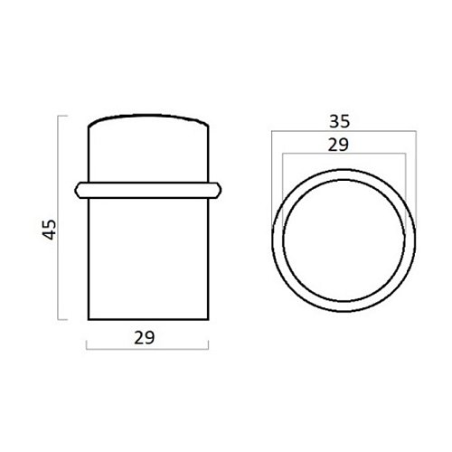 Стопор дверной напольный FORME Cilindro FP01 бронза матовая - Фото №2