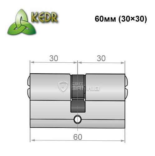 Циліндр KEDR Brass 60 (30*30) ZN нікель - Фото №8