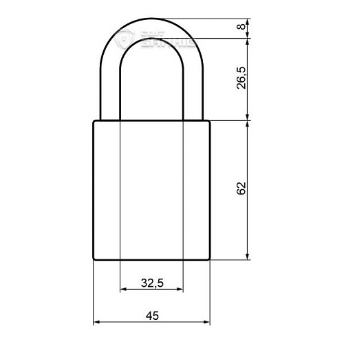 Замок навесной ABUS 86TI/45 с полуцилиндра Bravus-4000 (3 ключа) - Фото №5