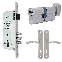 Комплект замка на вхідні двері CLASS 2800 (BS45*85мм) з циліндром ABARO 70T і ручками KEDR хром