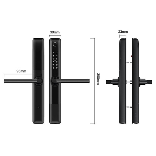 Розумний замок PES Bigl накладний чорний - Фото №8