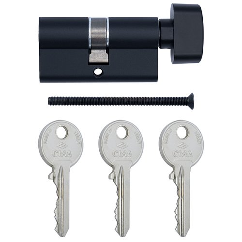 Цилиндр CISA C2000 80T (35*45T) черный - Фото №8