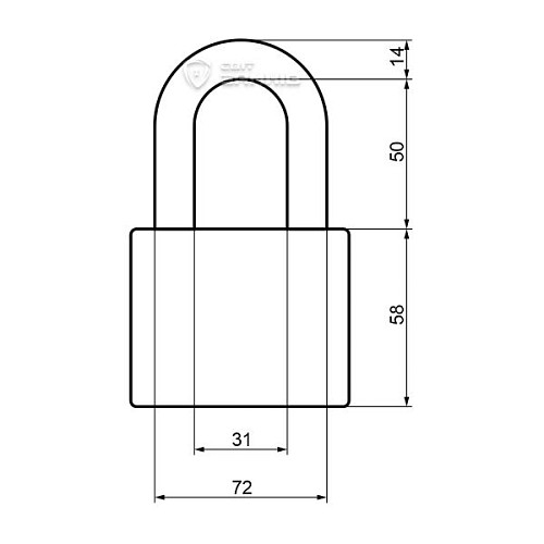 Замок навесной ABLOY PL350 Sentry длинная дужка (2 ключа) - Фото №6