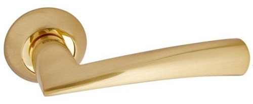 Ручки на розетте KEDR R10.080-AL SB/PB матовое золото/золото  - Фото №2