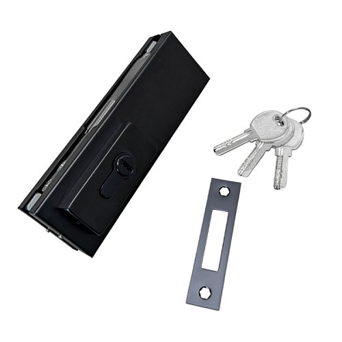 Замок накладной GLASS-M-TECH EK-50 для барной стеклянной двери черный - Фото №2