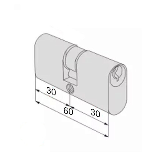 Циліндр CISA LL Oval 08110.05 60 (30*30) овальний для електромех. замків - Фото №4