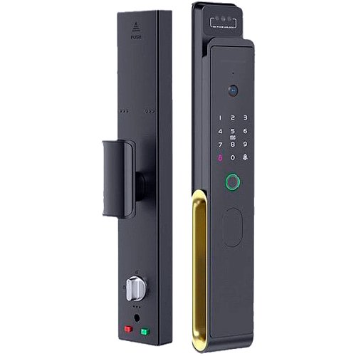 Умный замок PES Gold Face-Id Wi-Fi накладной черный - Фото №1