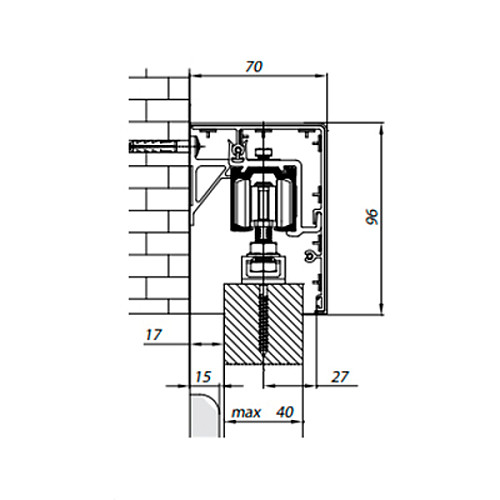 Маскировочная планка VALCOMP Herkules WOOD CLIP длина 1,98м для двери до 40 мм серебро - Фото №4