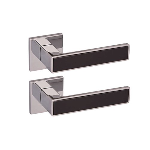 Ручки на розеті GAVROCHE Nikel Ni-Z25 CP/Black хром/чорний - Фото №1