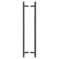 Ручки скобы ABARO Bali 45° L:1600 X:1200 D:32mm SS 304 черный RAL 9005 (комплект)