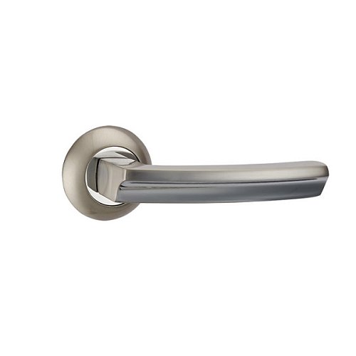 Ручки на розетте PUNTO Alfa (TL) SN/CP матовый никель/хром - Фото №2