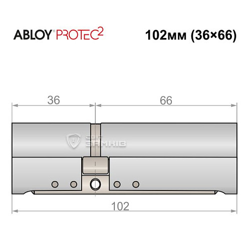 Цилиндр ABLOY Protec2 102 (36*66) хром полированный - Фото №4