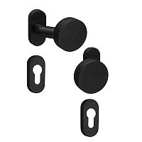 Ручки на розеті ABARO Lido FF фіксована-фіксована чорний