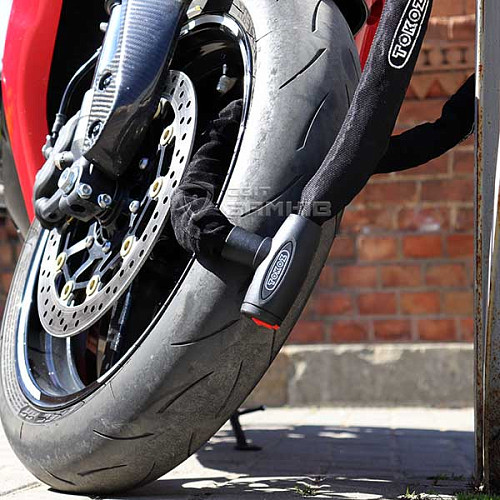 Велосипедный замок TOKOZ Moto Black с цепью 200см 2 ключа - Фото №7