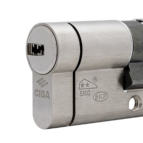 Циліндр CISA Astral Tekno PRO 70T (40*30T) зі штоком нікель матовий 3 ключі - Фото №3