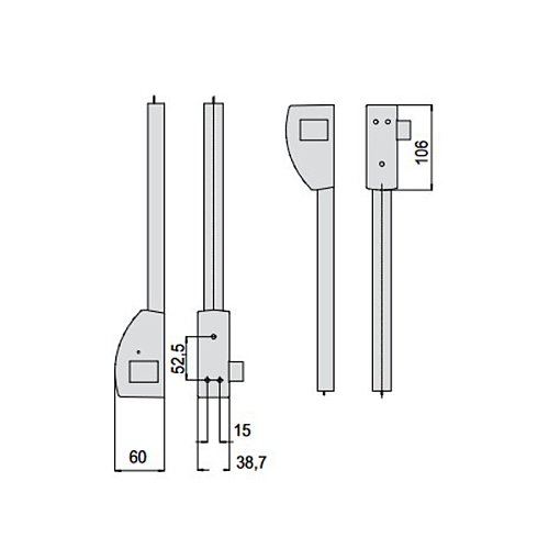 Комплект защелок в сторону CISA 07063.51 для дополнительной фиксации дверей 2500 мм - Фото №21