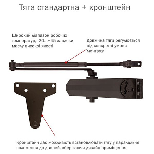 Доводчик RYOBI D-3550 BC/DA UNIV до 100кг FIRE Коричневый - Фото №3