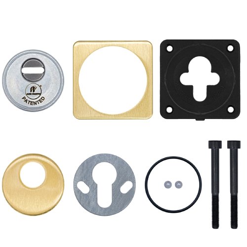 Протектор AZZI FAUSTO Antitubo SB 25 мм ME50/QSLIM/OS квадратний латунь матова - Фото №7