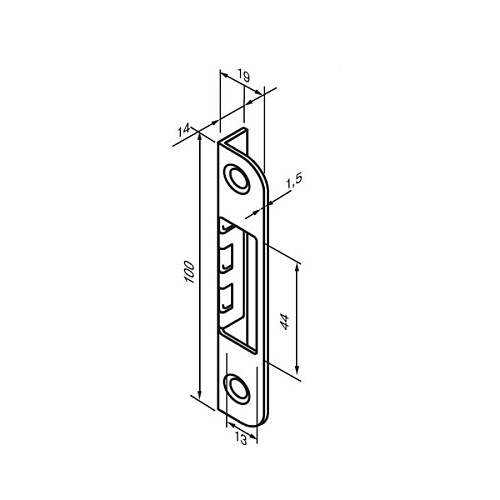 Ответная планка ABLOY 0068 (ZN) - Фото №4