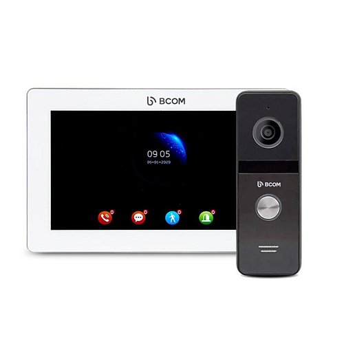 Комплект відеодомофона BCOM BD-770FHD/T White Kit білий - Фото №1