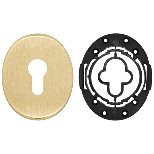 Накладка на серцевину AZZI FAUSTO MY/85X70/OS овальна широка латунь матова - Фото №3