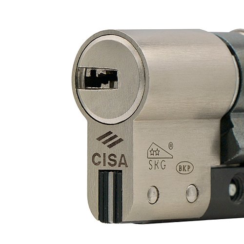 Цилиндр CISA AP4 S (модульный) 120T (75*45T) никель матовый 3 ключа - Фото №3