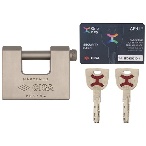 Замок навесной CISA 2855P.84 (84 мм, 2 ключа AP4 S) - Фото №6