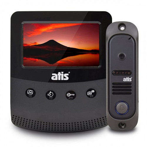 Комплект відеодомофону ATIS AD-430B Kit box black - Фото №1