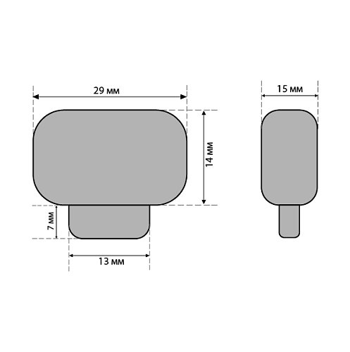 Вороток циліндра ABARO K19  овальний нікель матовий - Фото №3