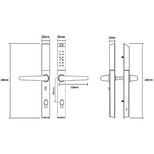 Умный замок PES Ford 2 накладной черный - Фото №9