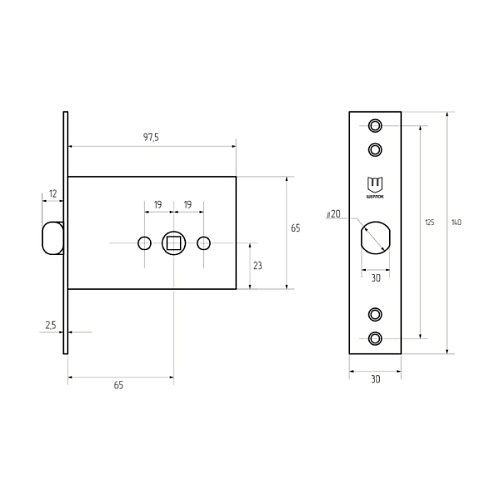 Механізм замка SHERLOCK 301 (BS67,5мм) - Фото №5