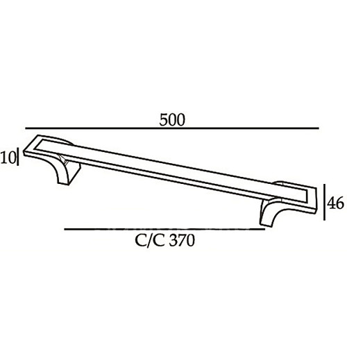 Ручка скоба ORO&ORO SS 8014 50cm/36,3cm (половинка) SS нержавеющая сталь - Фото №3