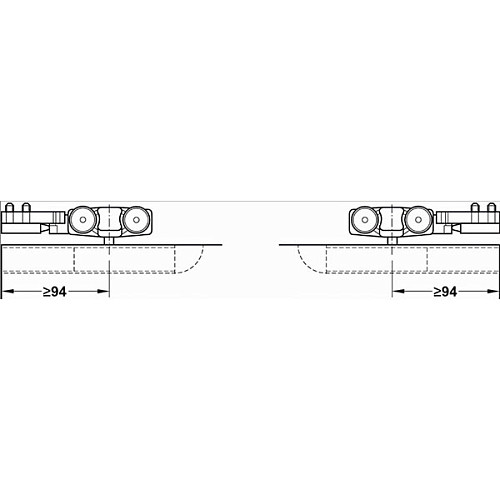 Раздвижная система SLIDO Classic 80-I длина 2 м на 1 полотно весом до 80 кг - Фото №4